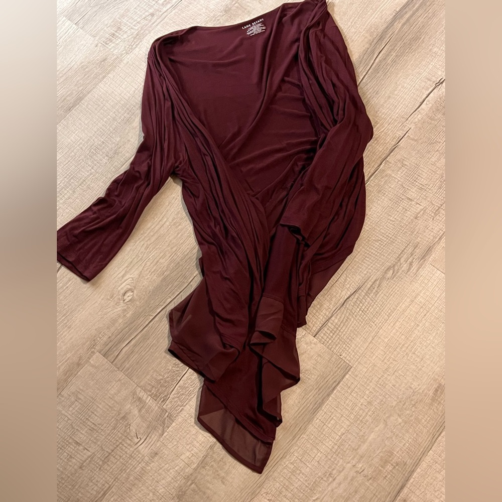 Shrug open front Layne Bryant top